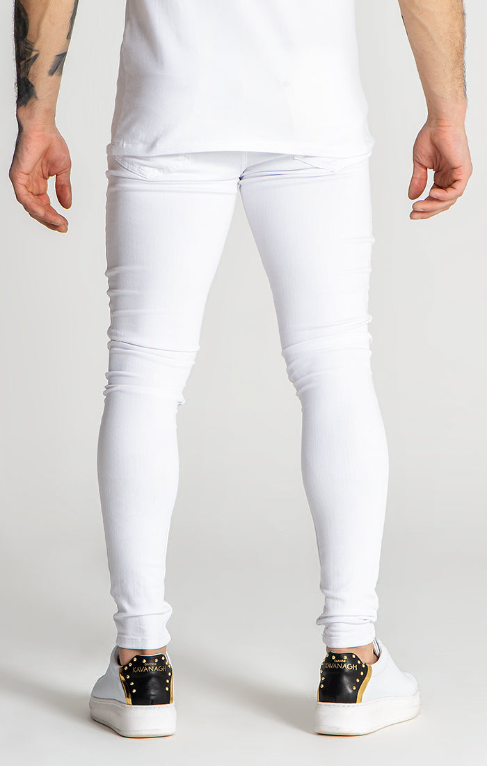 White Core Destroyed Jeans